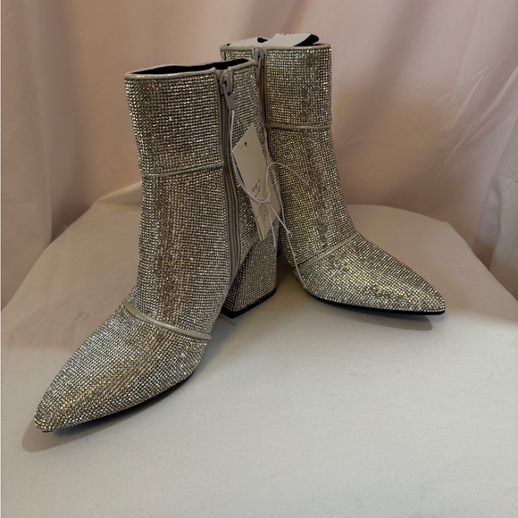Rhinestone sequin sparkle boots size 9 - Picture 3 of 7
